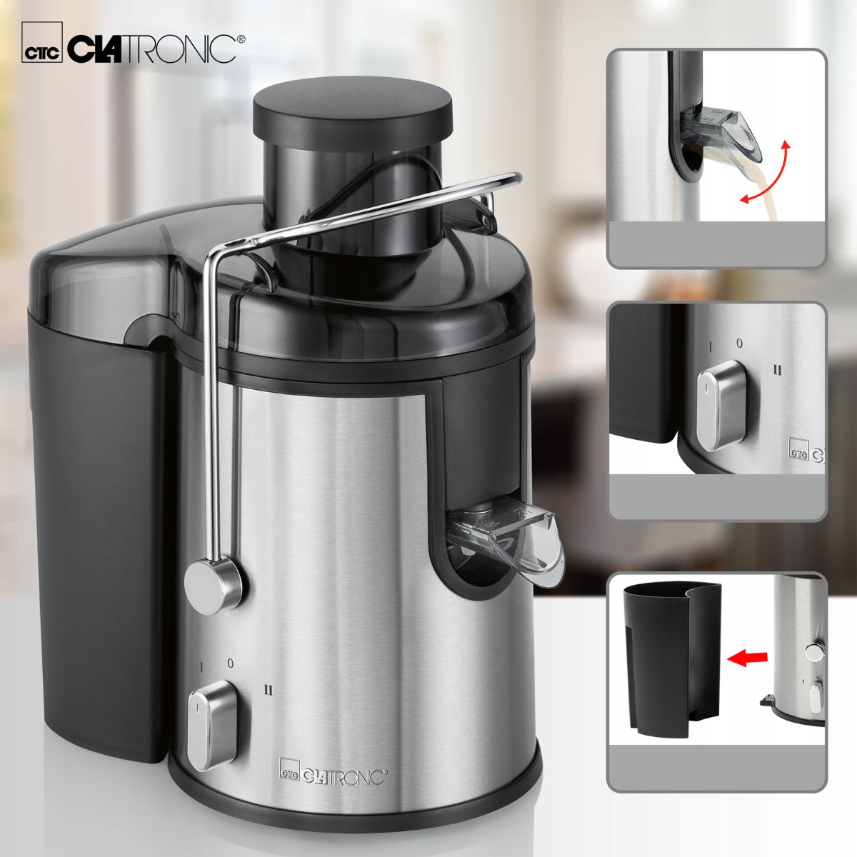 JUICER HIGH SPEED JUICER FRUIT JUICER STEEL INOX EAN (GTIN) 4006160638042