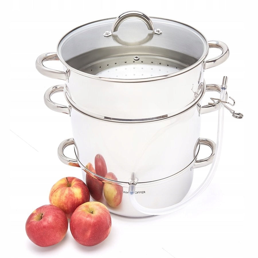 JUICER STAINLESS STEEL 8L FRUIT POT STEAMER INDUCTION GAS Brand Konighoffer