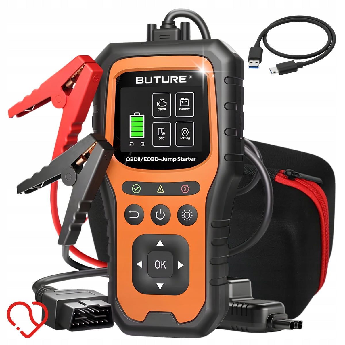 JUMP STARTER BOOSTER BATTERY TESTER SAKNER OBD2