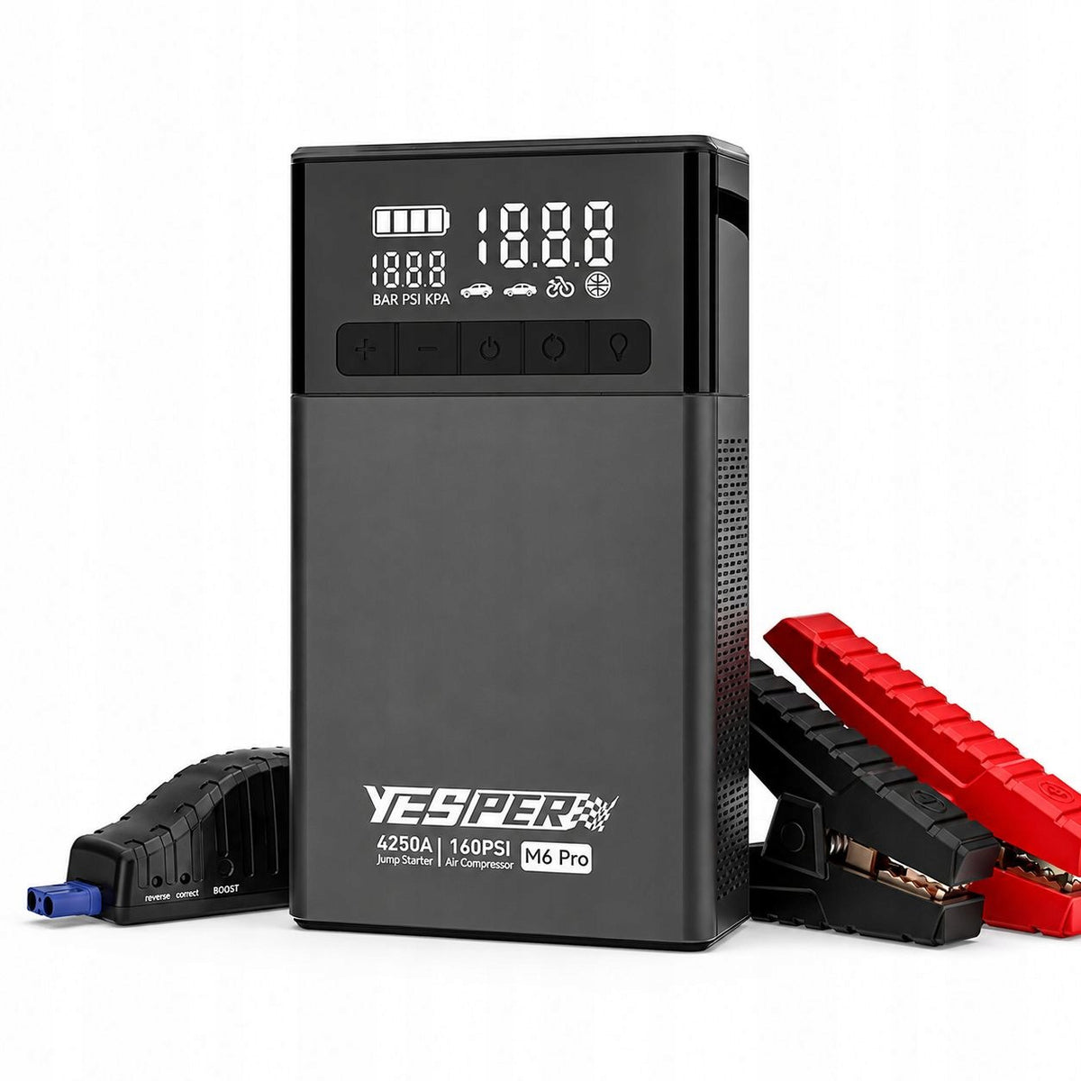 JUMP STARTER DEVICE POWERBANK 24000mAh 12V 4250A COMPRESSOR Manufacturer code URZĄDZENIE ROZRUCHOWE 4250A 24000mAh
