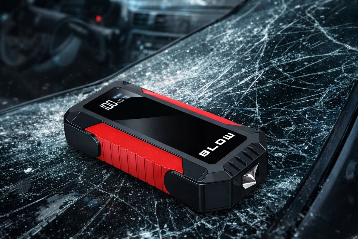 JUMP STARTER START BOOSTER POWERBANK FLASHLIGHT HAMMER CABLES 1000A 12000mAh Brand Blow