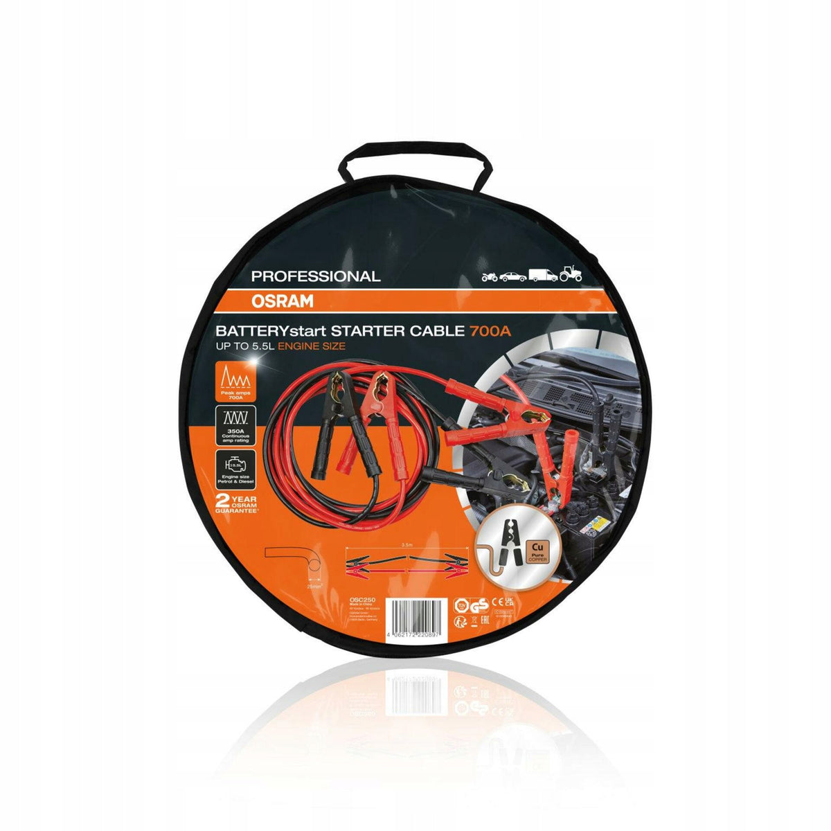 JUMPER CABLES 700A OSC250A OSRAM Amperage 700 A