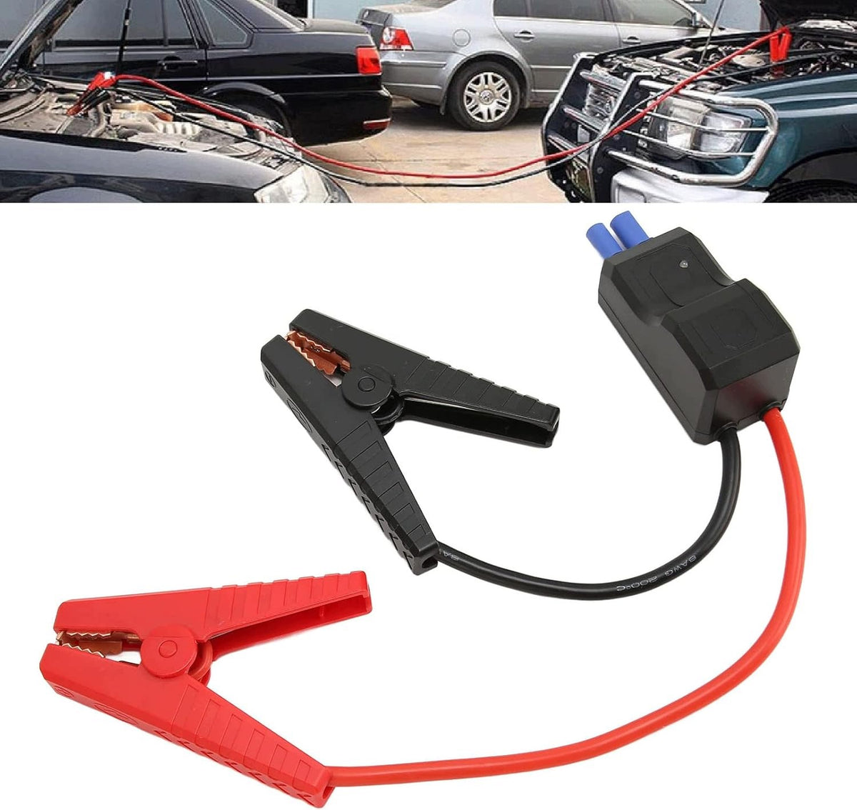 JUMPER CABLES FOR BATTERY EC5 COPPER EMERGENCY TERMINAL Amperage 8 A