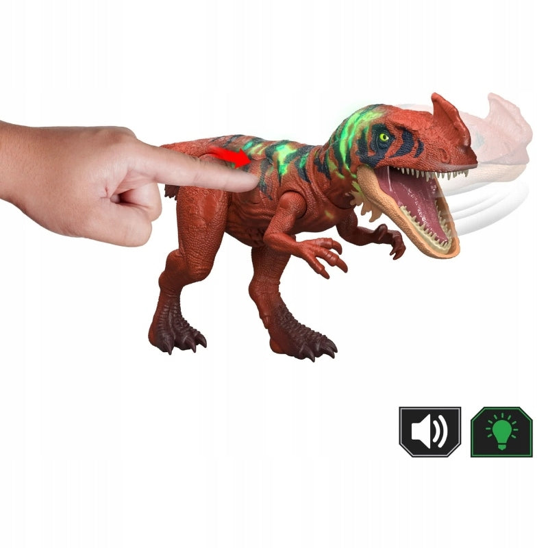 JURASSIC WORLD ROARING DINOSAUR AFROVENATOR INTERACTIVE FIGURINE 4+ Brand Mattel