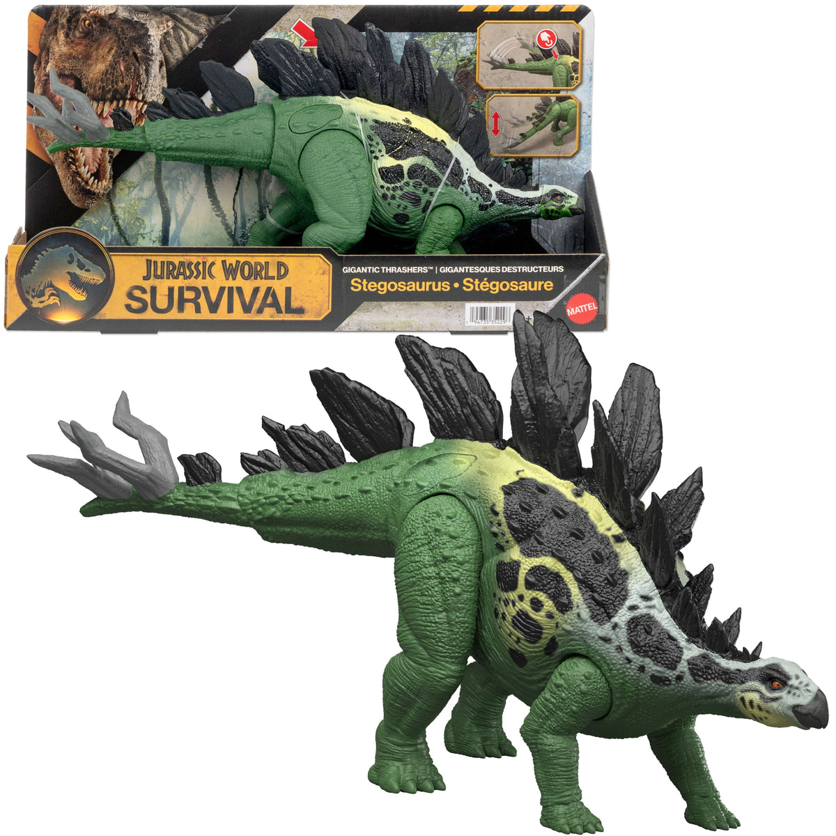 JURASSIC WORLD SURVIVAL DINOSAUR Stegosaurus large figurine 35cm JKL85