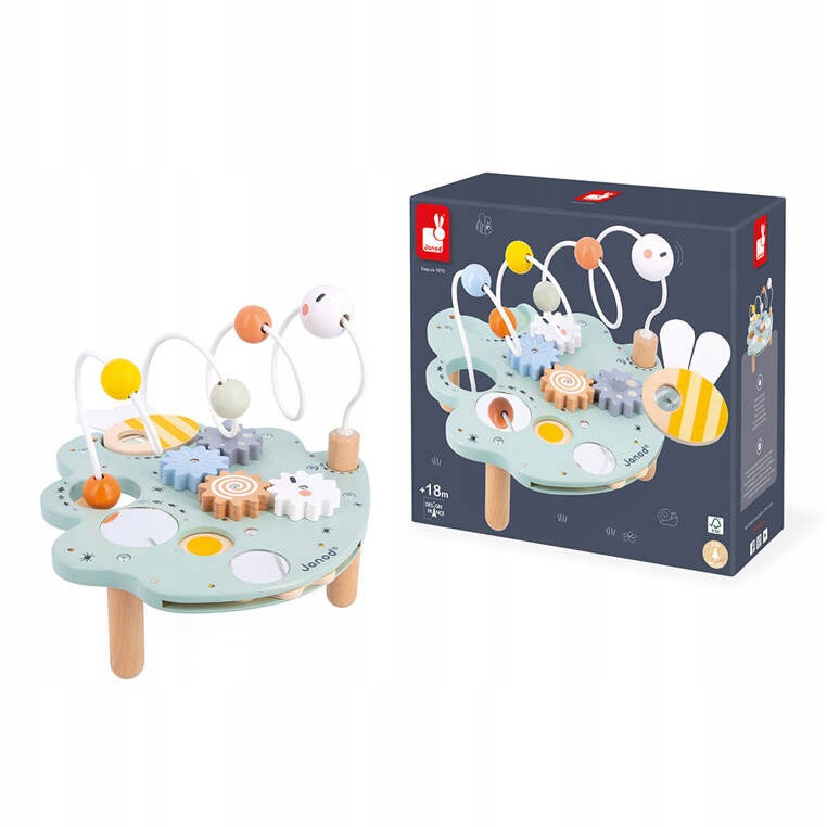 Janod Educational Table Leaf Sweet Cocoon Multifunctional Wooden 18m+
