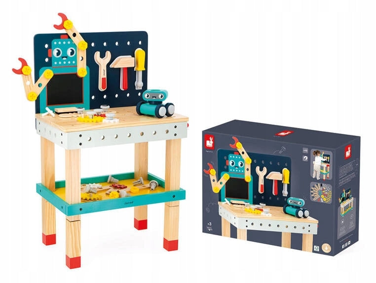 Janod Large table workshop wooden magnetic Robot Brico ‘Kids Brand Janod