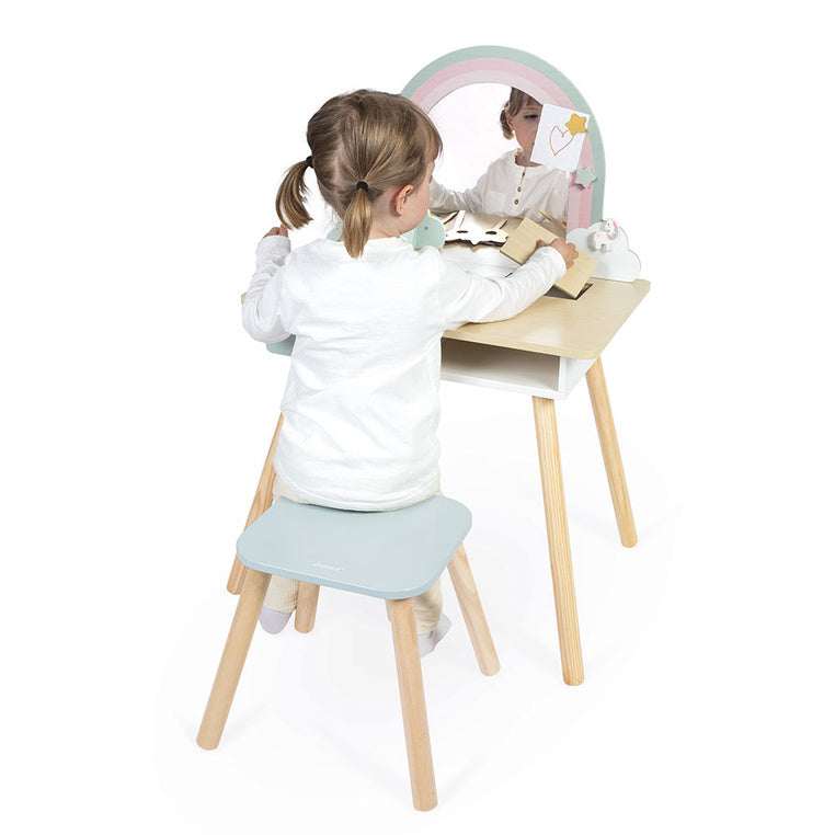 Janod Large wooden dressing table with accessories Unicorn 3+ Janod Brand Janod