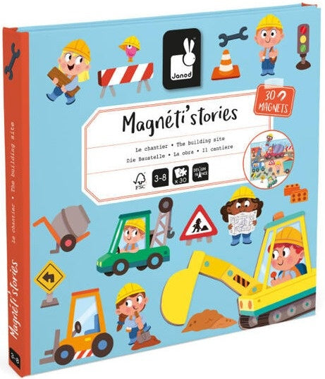 Janod Magnetic Puzzle Construction Site Magneti'stories 3+