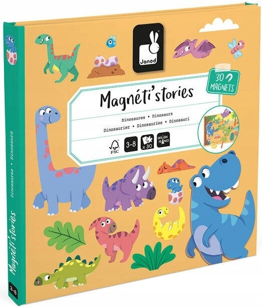 Janod Magnetic Puzzle Dinosaurs Magneti'stories 3+