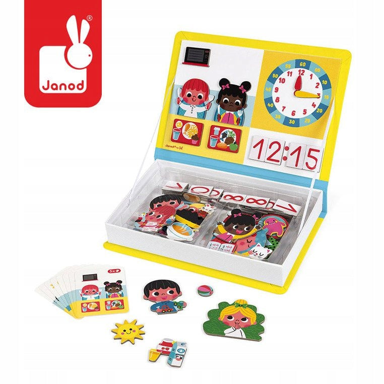 Janod Magnetic puzzle I am learning Magnetibook watch Brand Janod