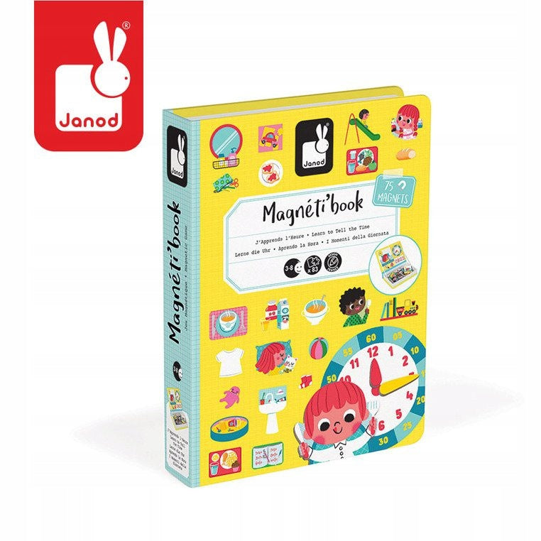 Janod Magnetic puzzle I am learning Magnetibook watch
