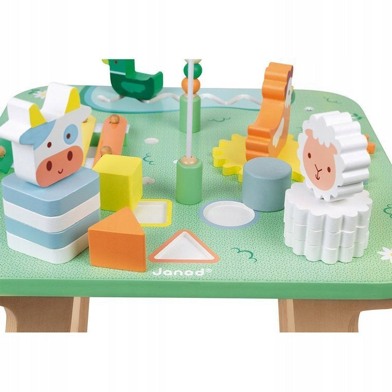 Janod Multifunctional wooden educational table Meadow 12 m+ Janod Brand Janod