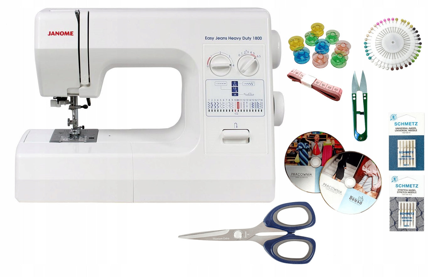 Janome HD1800 Easy Jeans reinforced sewing machine + FREEBIES + Courses