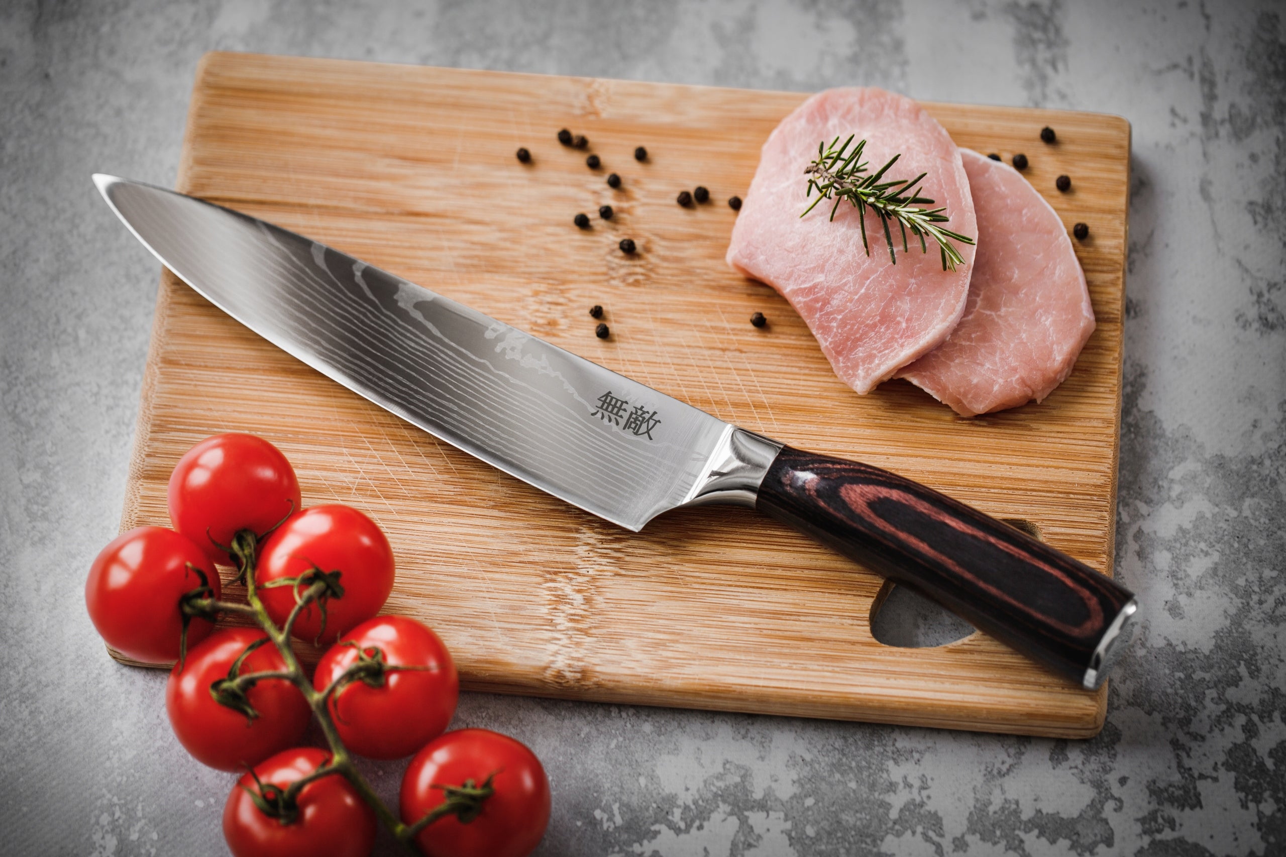 Japanese Style Kitchen Knife Set High Carbon Steel For Gift Set Packaging status original