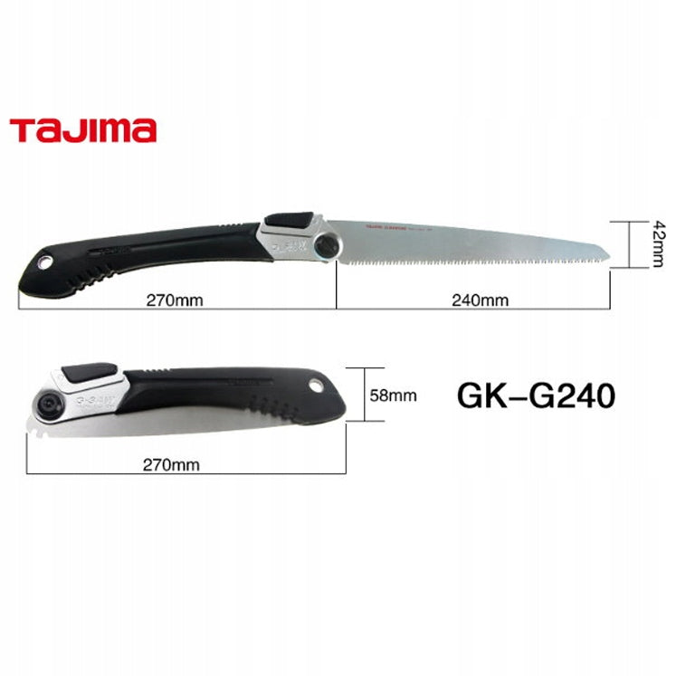 Japanese folding saw for cutting wood Bushcraft survival TAJIMA GKG 240mm Product weight with unit packaging 0.325 kg
