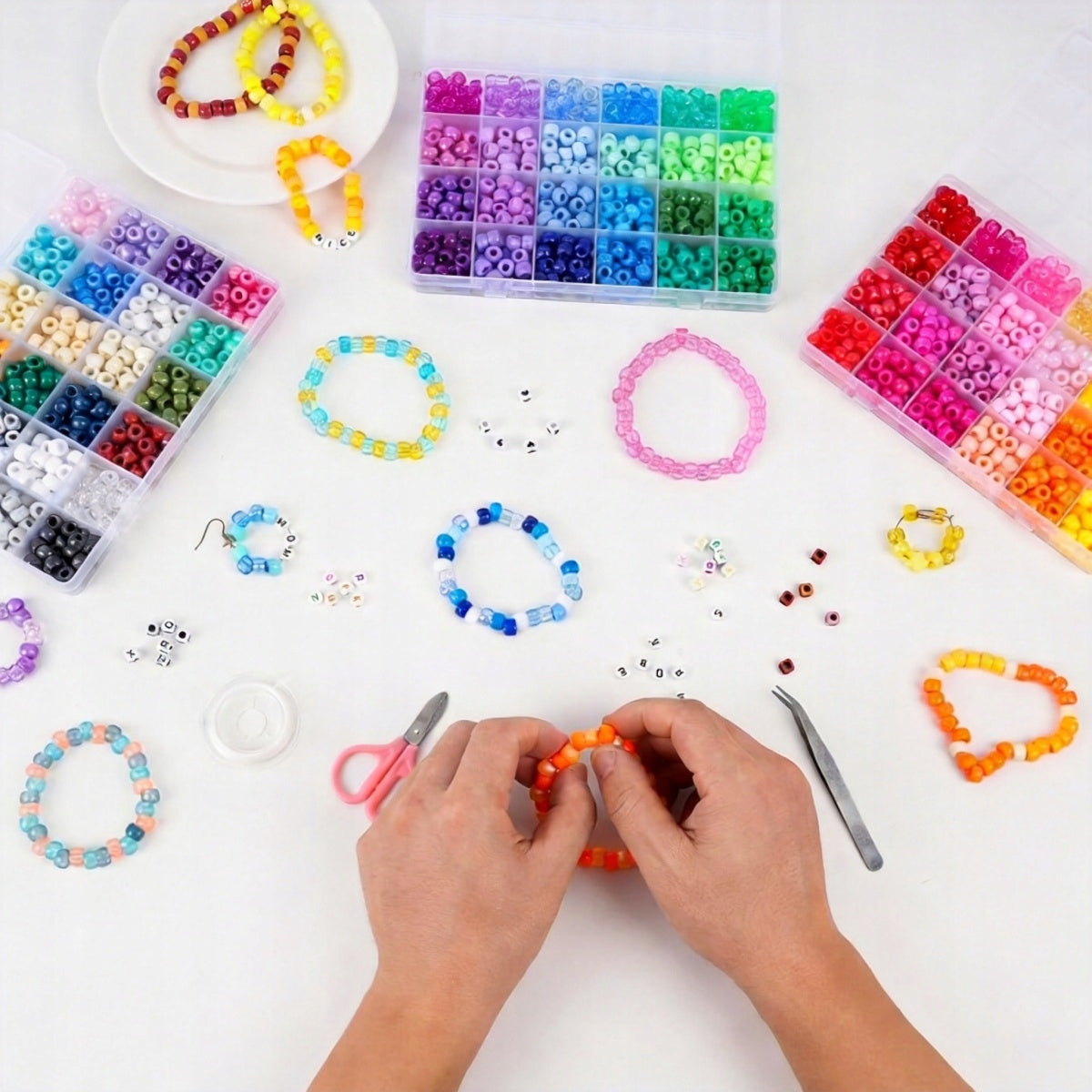Jewelry Making Set Bracelets Beads Thick Corals For Baby Packaging status original