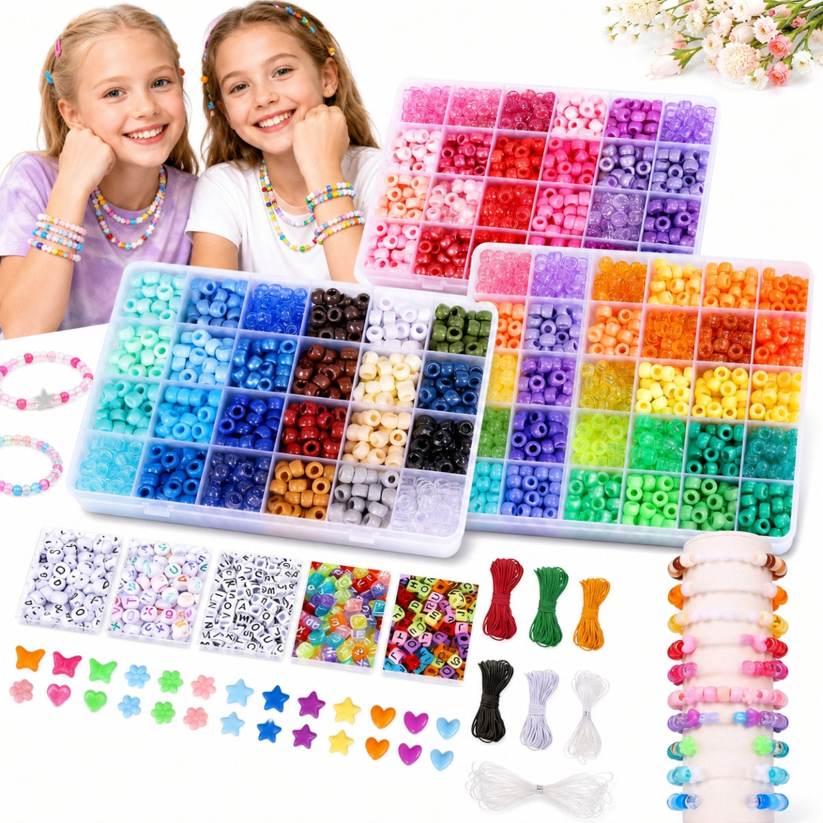 Jewelry Making Set Bracelets Beads Thick Corals For Baby