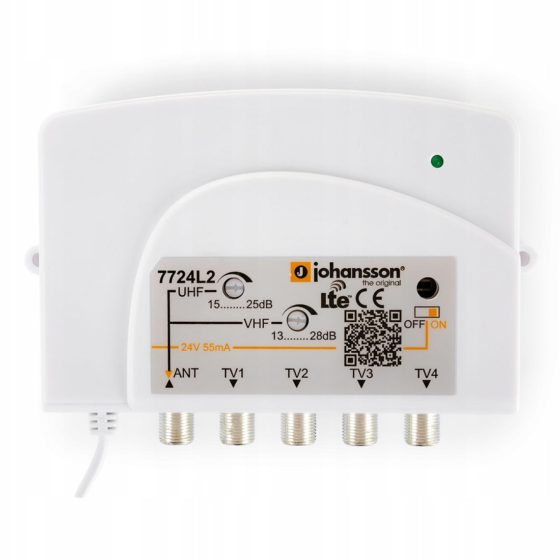 Johansson 7724L2 28dB 1/4 5G/LTE amplifier Packaging status original