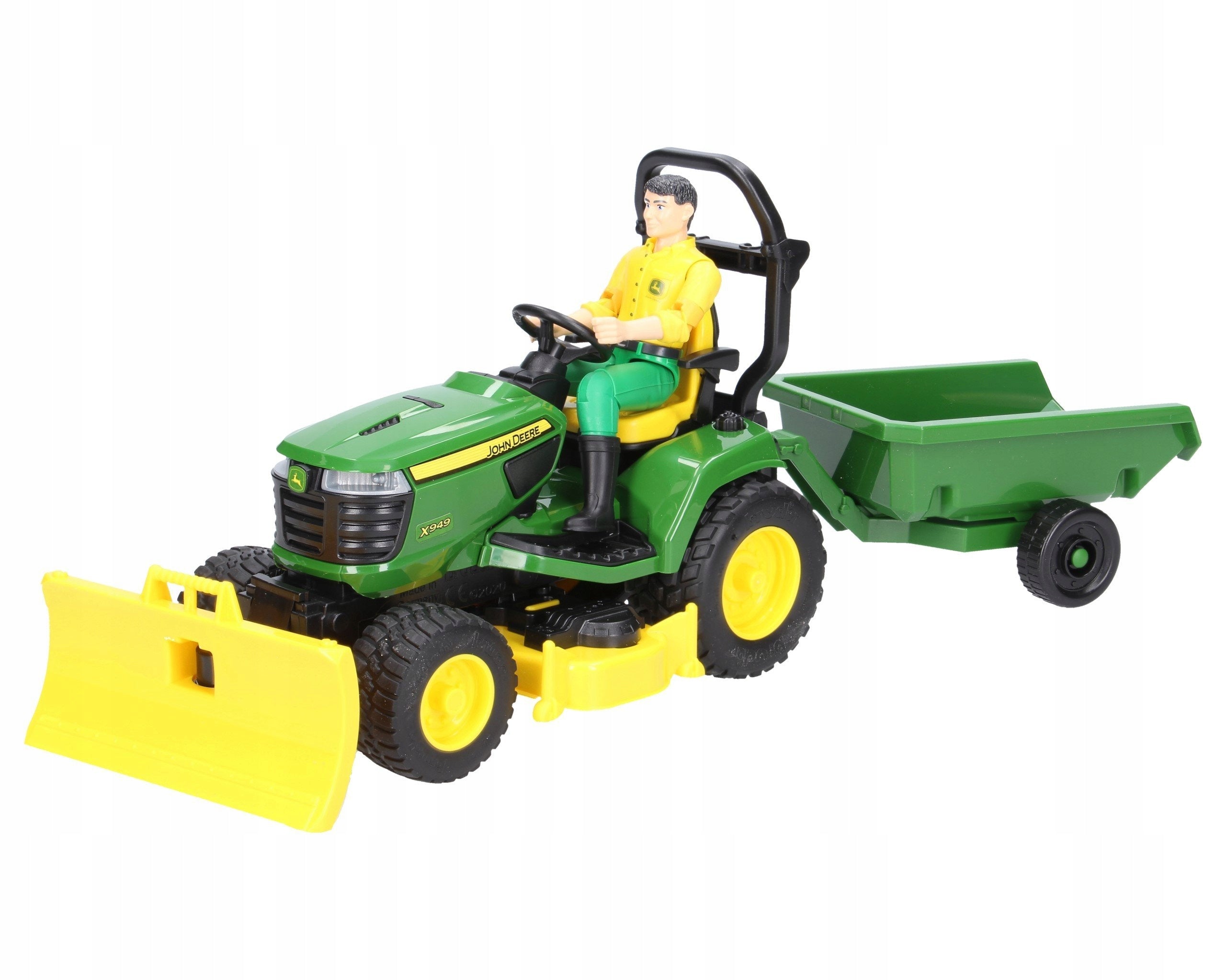 John Deere tractor with lawn mower green Bruder 62104