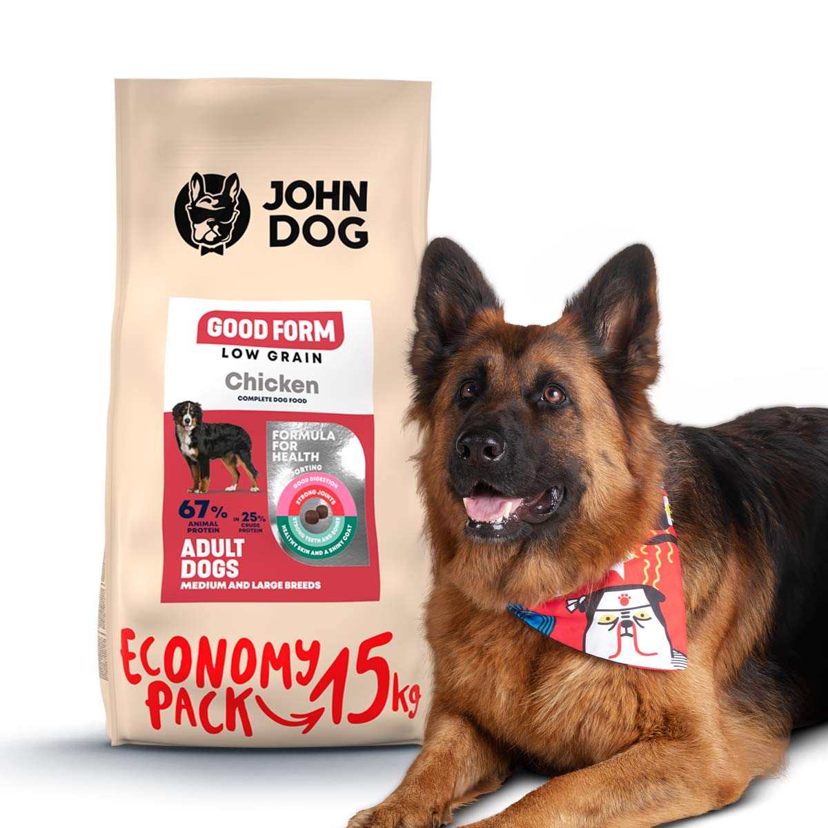 John Dog goodform large breed chicken 15kg