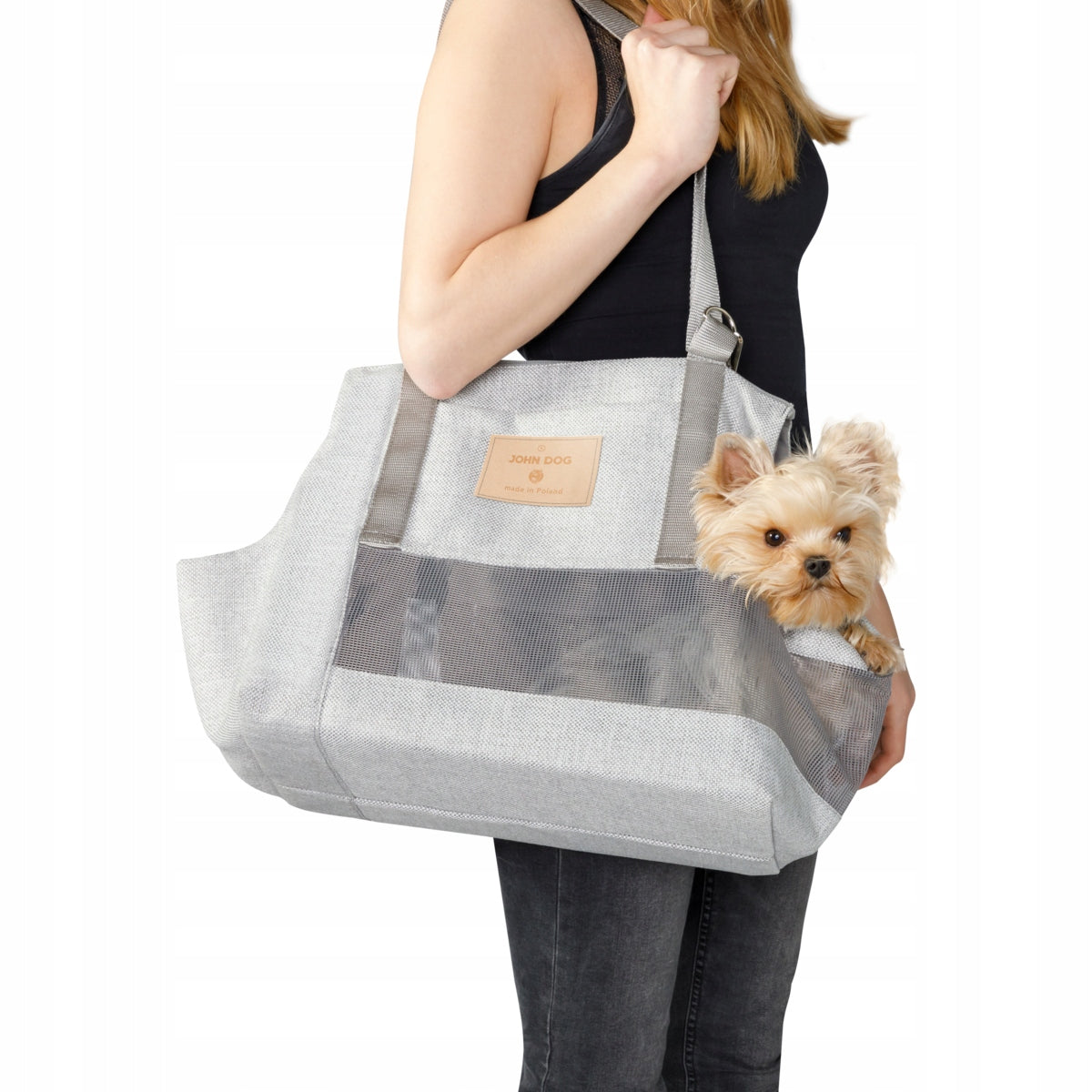 John Dog summer dog carrier bag John Dog grey S up to 7 kg Packaging status original
