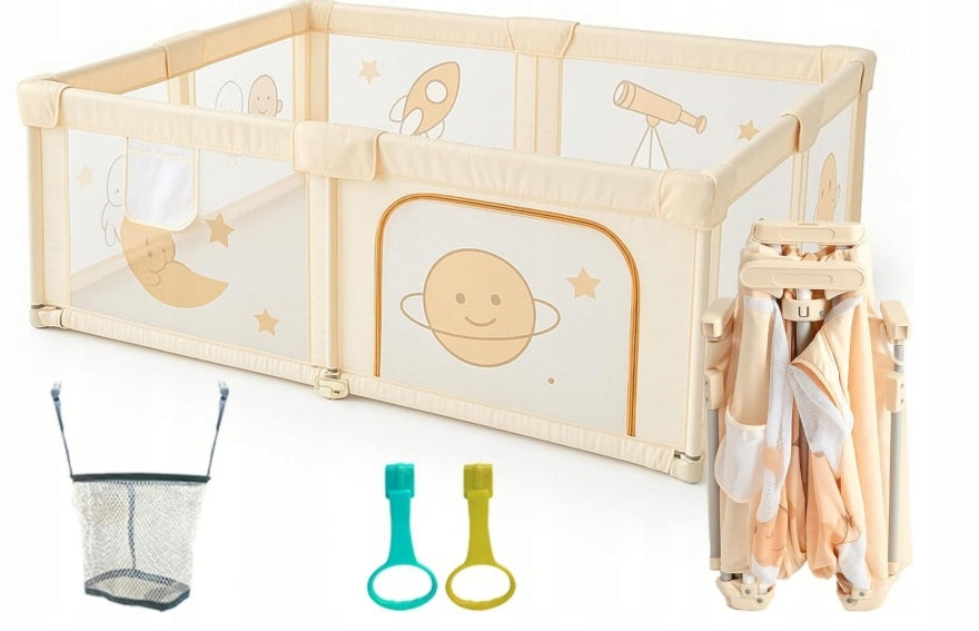 Joyeuse Planet – folding playpen with mat Oxford fabric Packaging status original