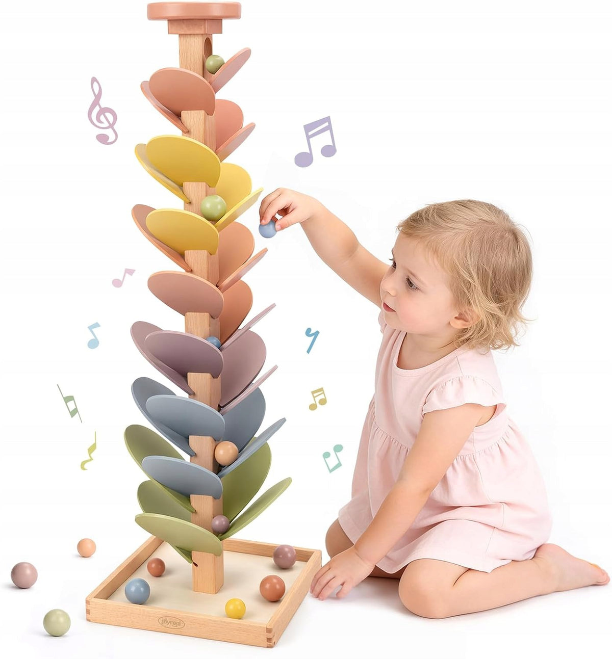Joyreal Montessori Sound Tree 7 Levels 12 Wooden Balls 3+