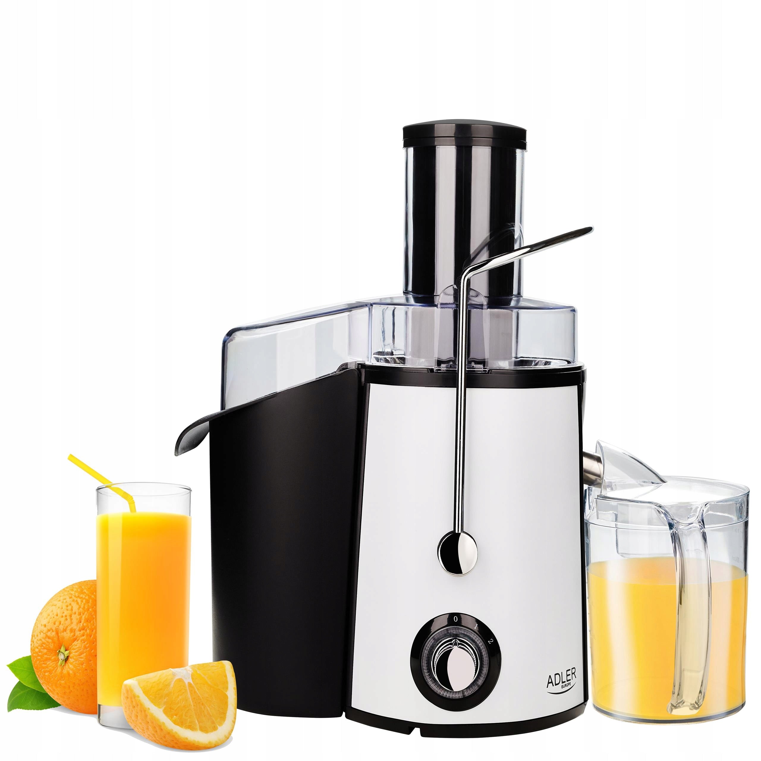 Juicer 1000W high speed Adler AD 4129 Black - White