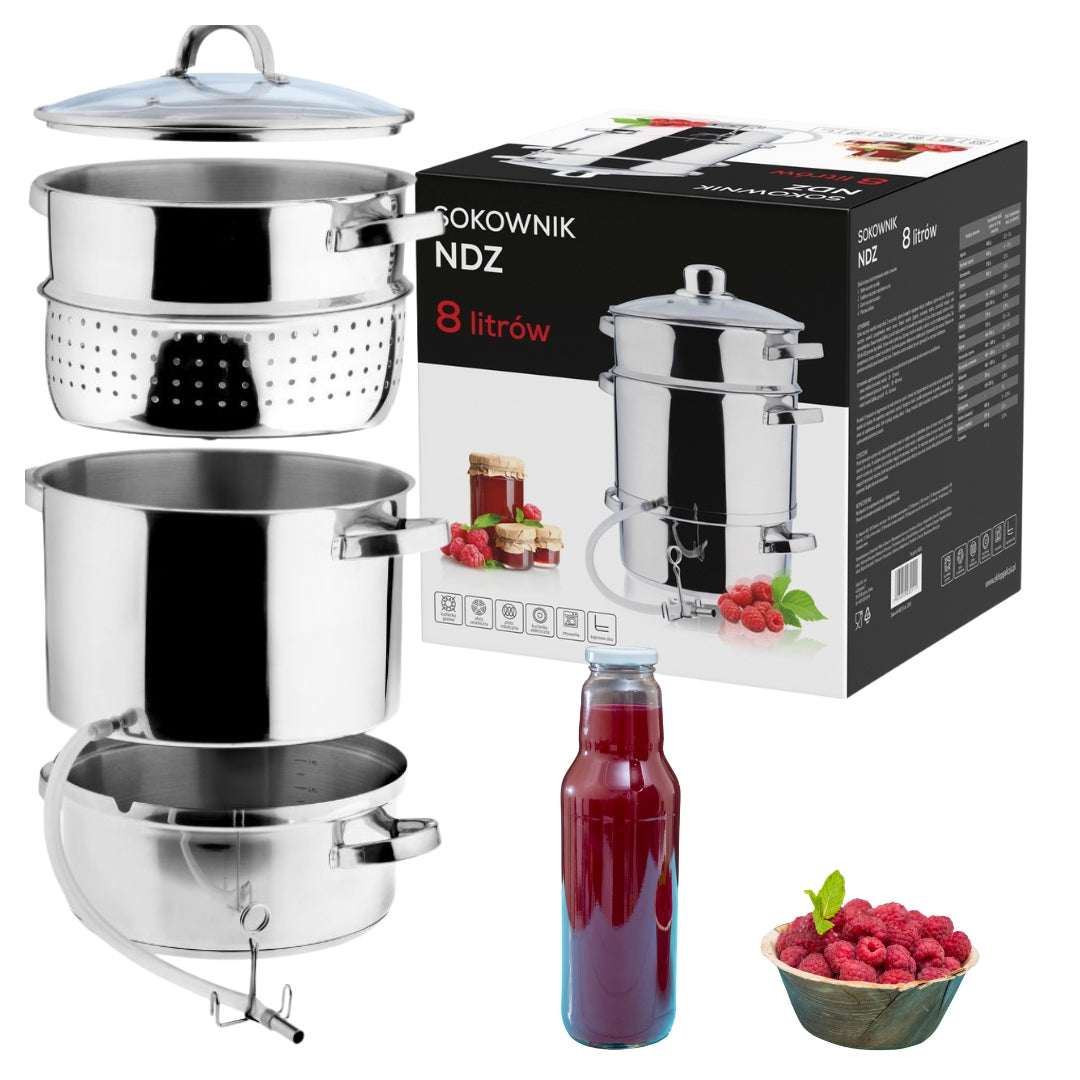 Juicer Galicja 8 l stainless steel steam juicer for induction juice pot