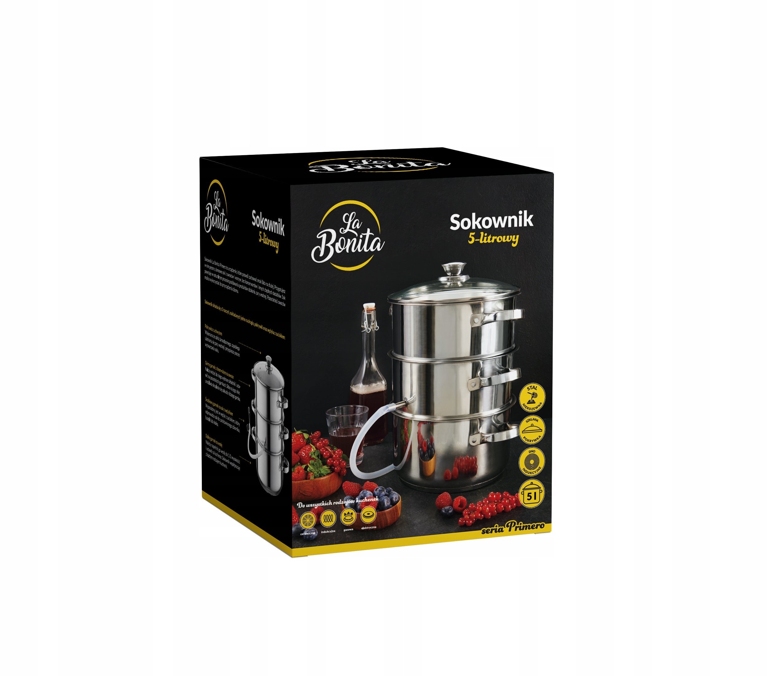 Juicer La Bonita Primero LB23SOK001 Induction Gas Stainless Steel 5L Manufacturer code LB23SOK001