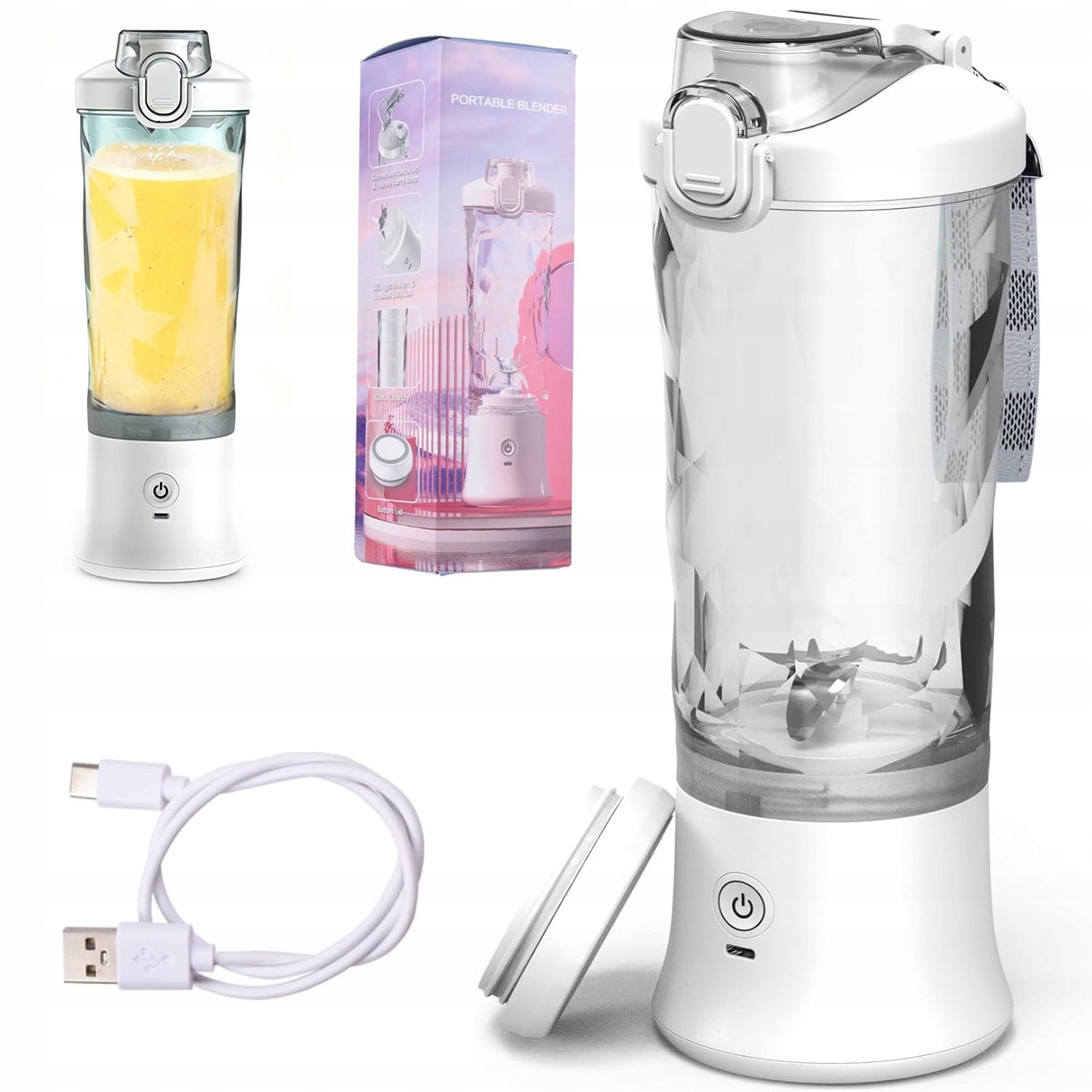 Juicer Portable Wireless Usb ABS Material with Transparent 1pcs