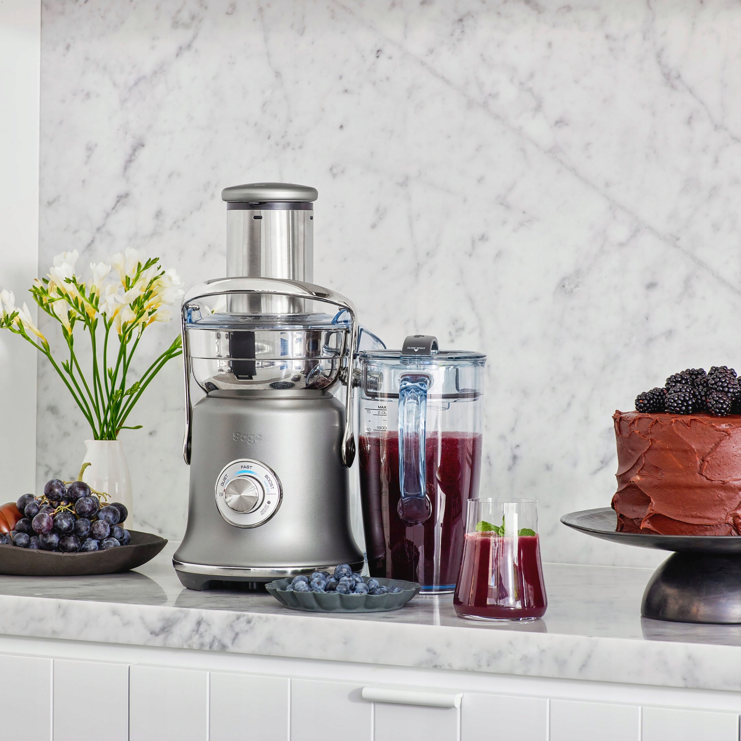Juicer Sage SJE830BSS 1500W 6500 Rotation Jug XL Silver Packaging status original
