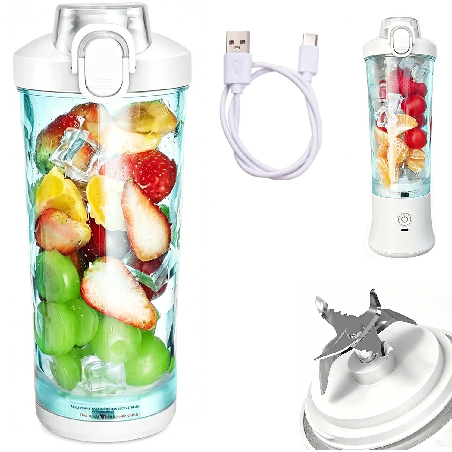 Juicer and Blender in One Portable Wireless to USB Tourist