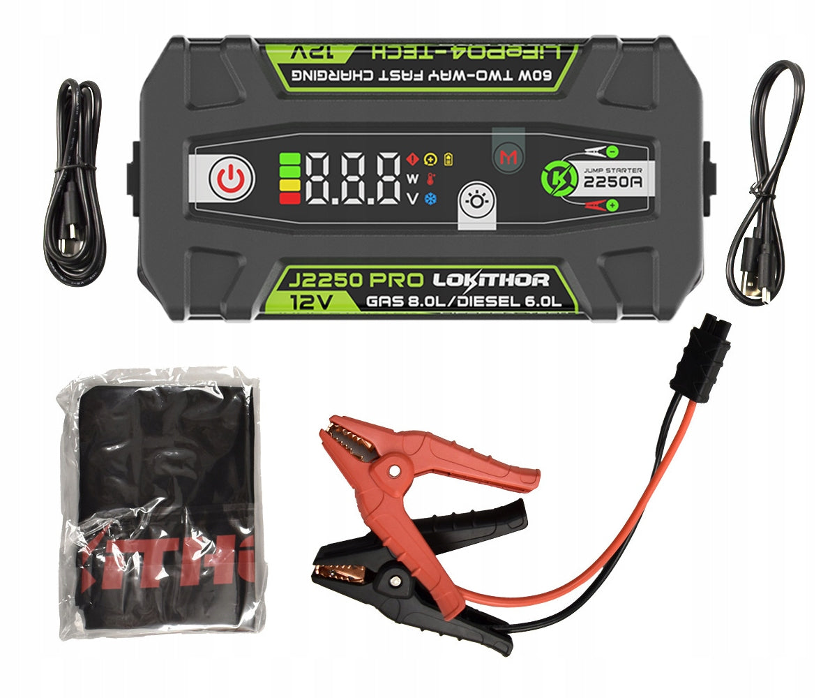 Jump Starter Lokithor J2250 PRO 12V 51,2Wh 2250A LiFePO4 Powerbank Flashlight