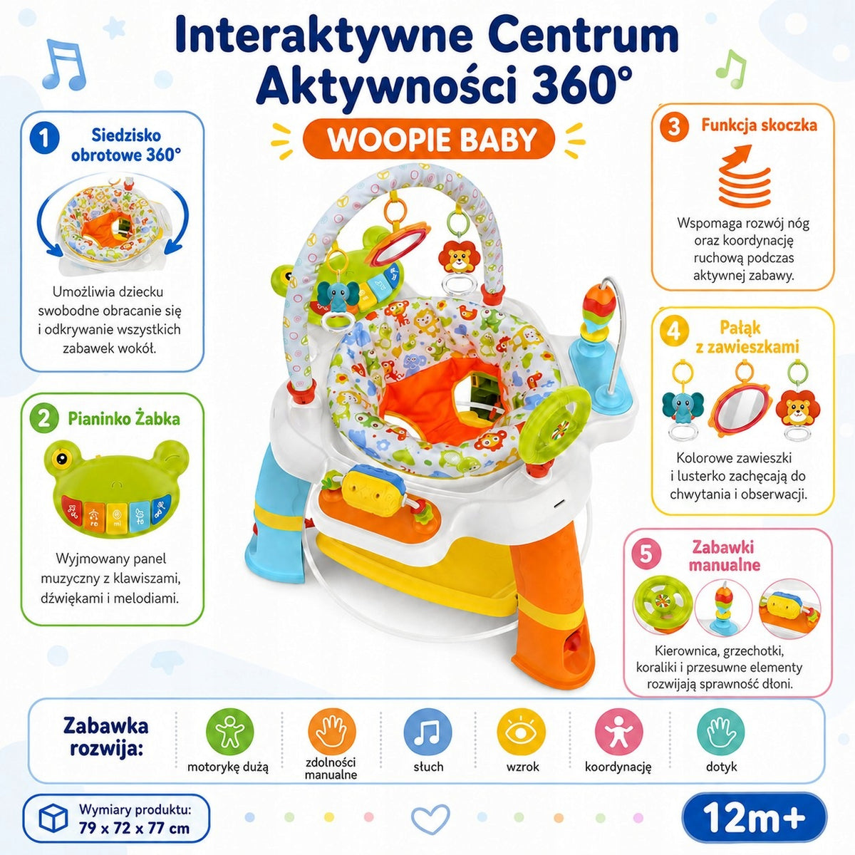 Jumper Educational Playpen Interactive Activity Center 12m+ WOOPIE BABY Brand Woopie