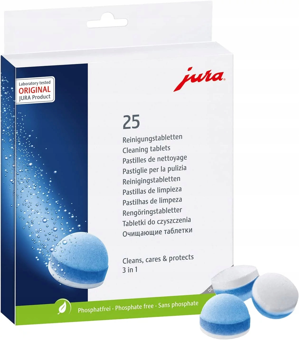 Jura 25045 three-phase cleaning tablets 25 pieces Manufacturer code 24190