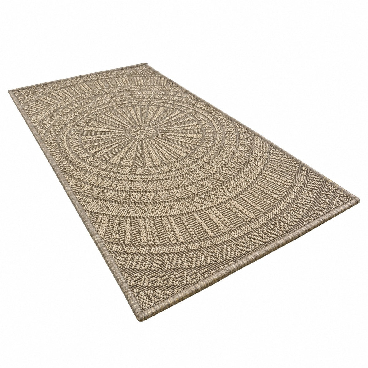 Jute Rug 60x110 Grey Boho Flat Woven for Indoor and Terrace Sunshine Packaging status original