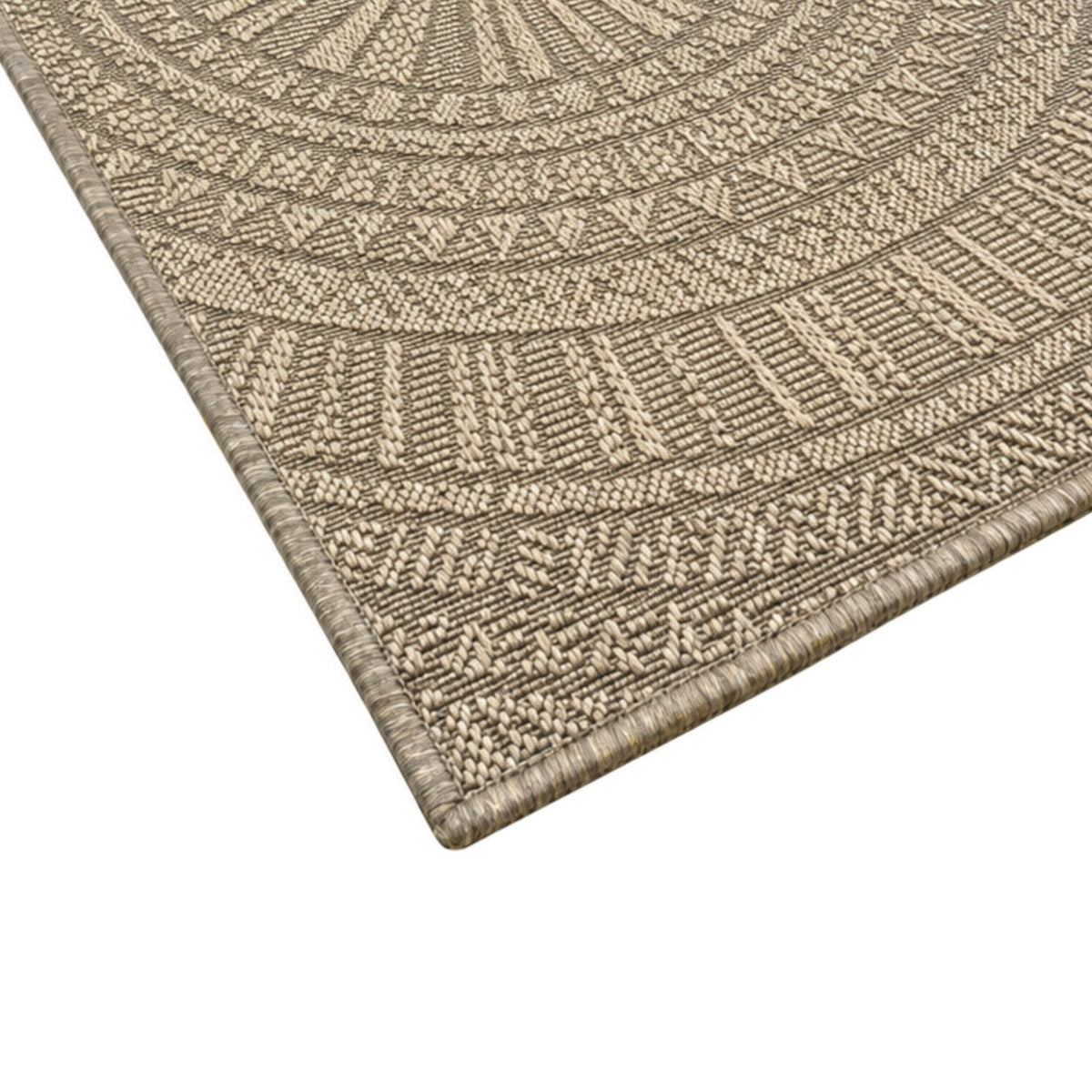 Jute Rug 60x110 Grey Boho Flat Woven for Indoor and Terrace Sunshine