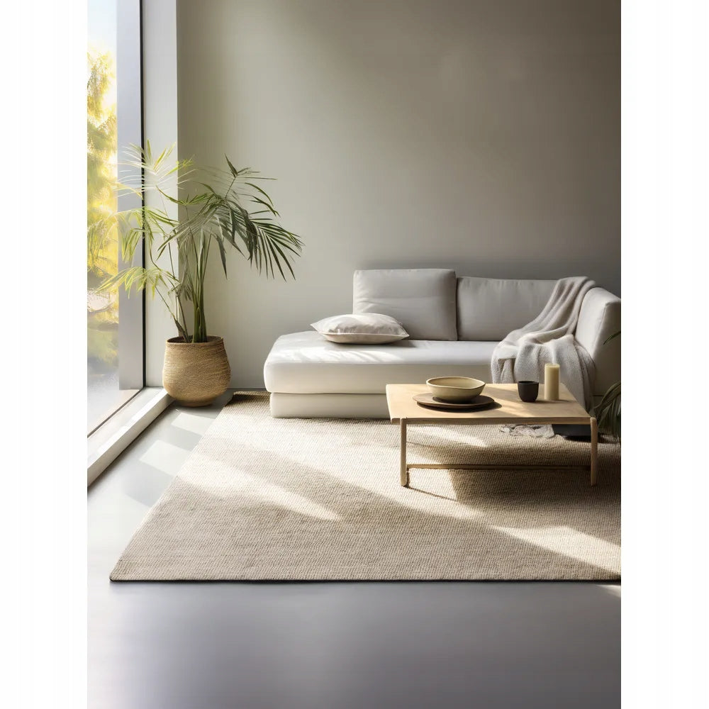 Jute carpet for living room 80x150cm, natural cream color jute carpet Manufacturer code 105973