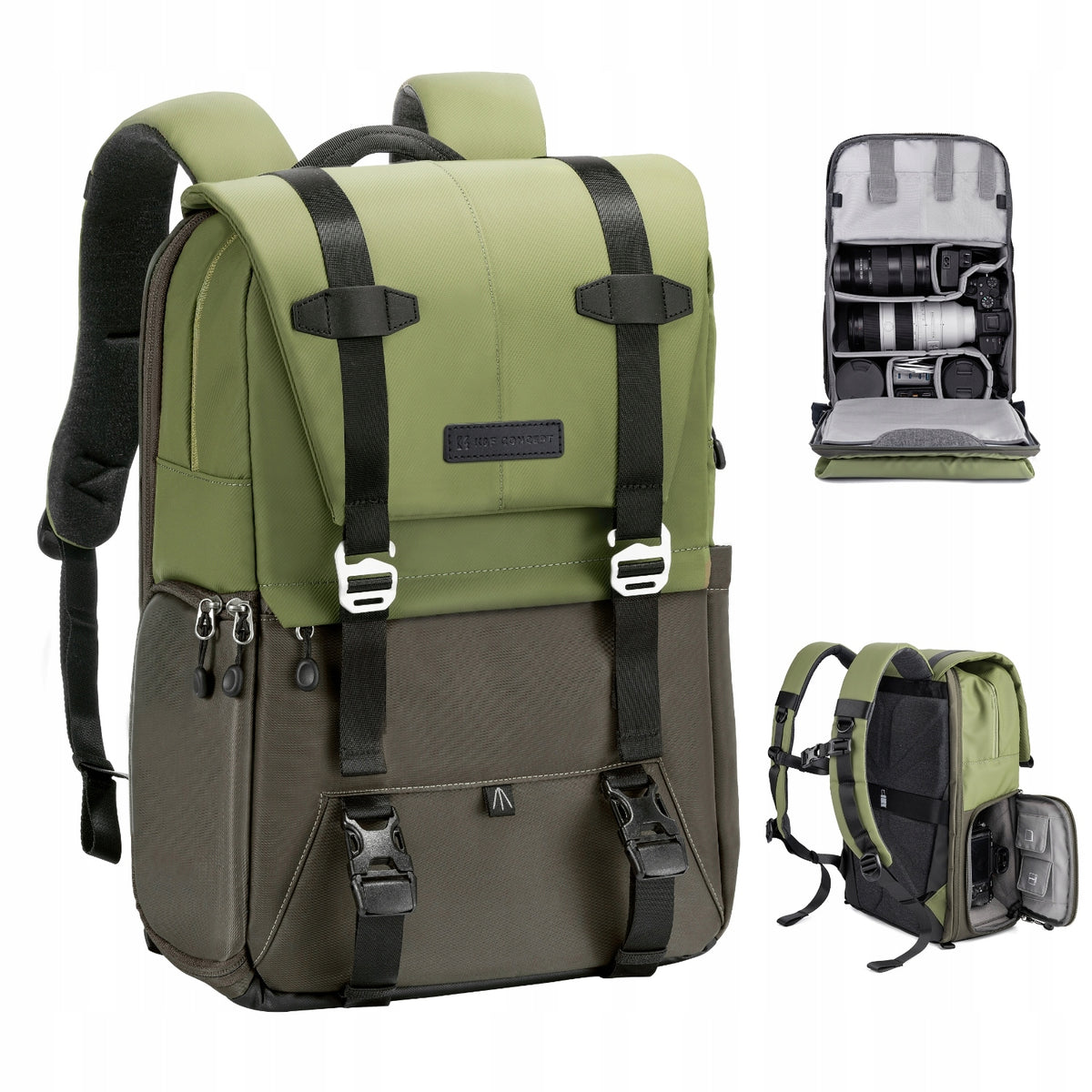 K&F City Photo Backpack 20L for Laptop Camera KF13.087AV2 Green