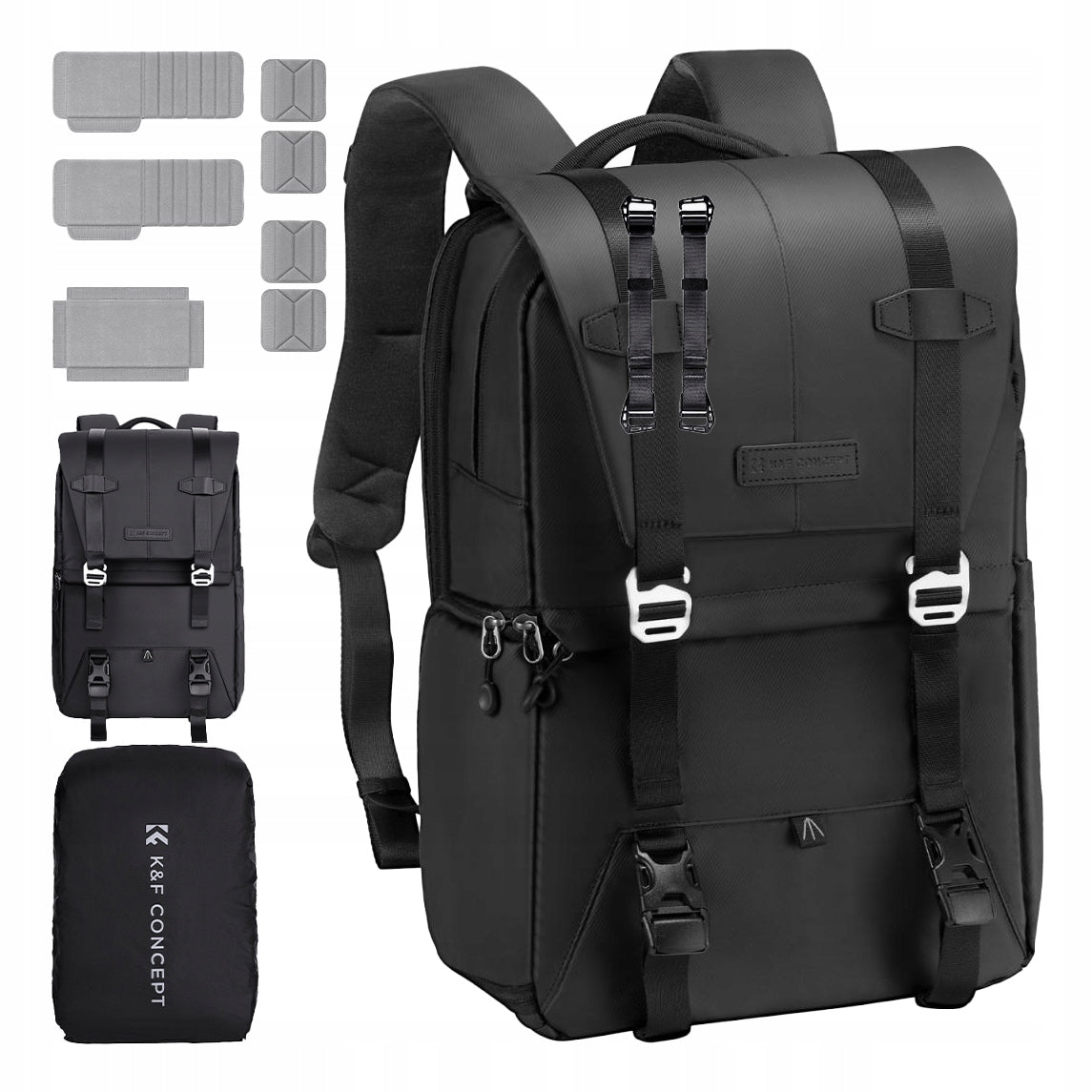 K&F Concept 20L Photo Backpack for Drone Laptop Camera with Cover