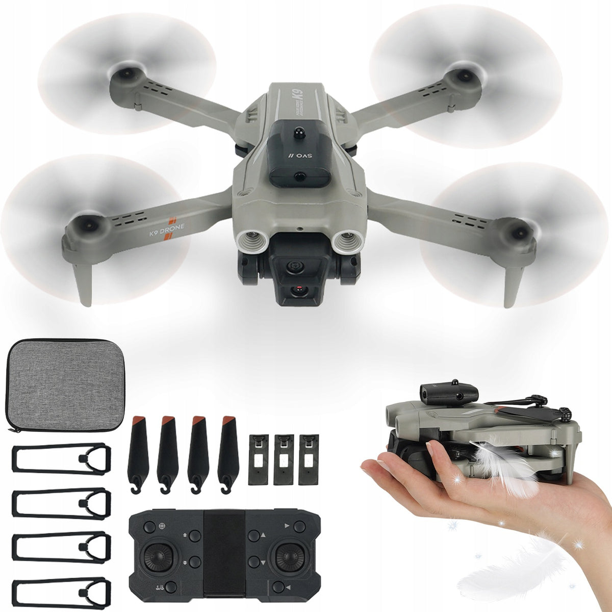 K9 DRONE WITH 4K HD CAMERA AND OBSTACLE AVOIDANCE SYSTEM AND THREE BATTERIES