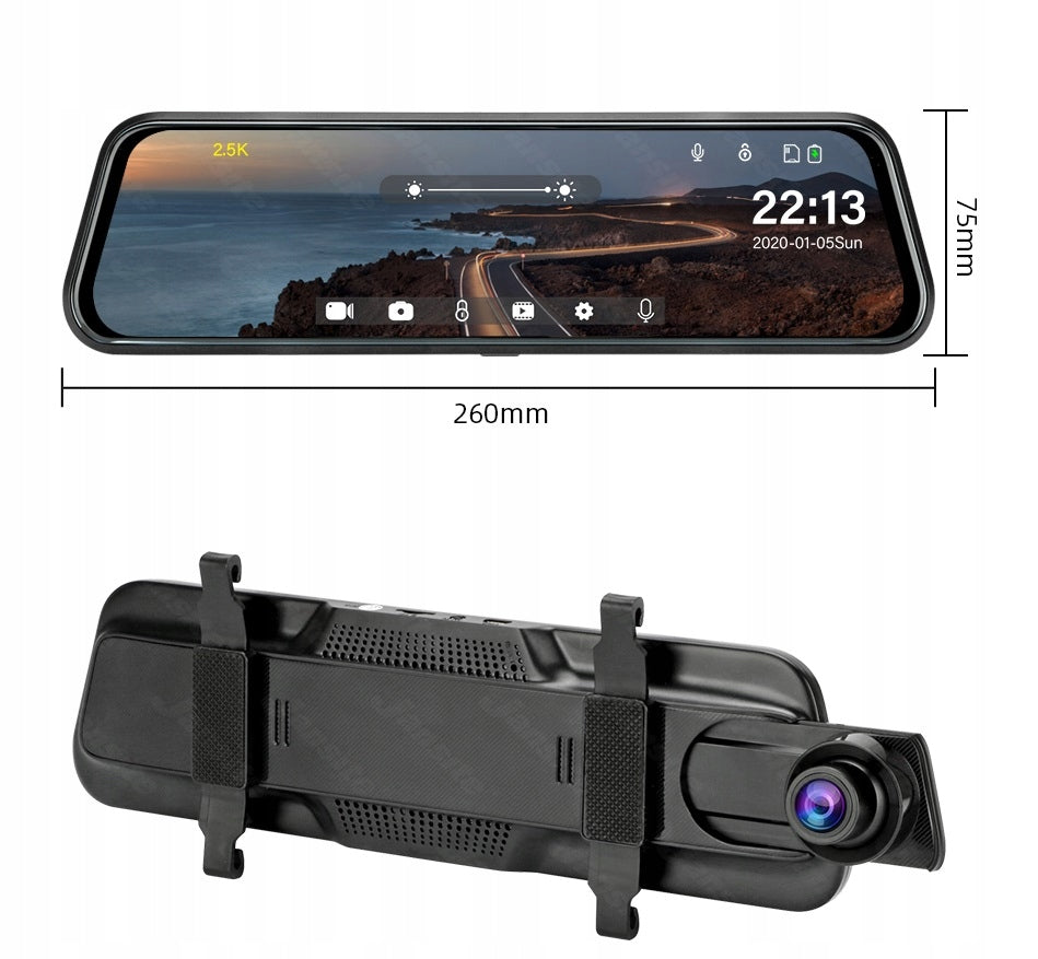 KADY RECORDER -CAR CAMERA -REVERSE- MIRROR- ALL TOUCH Memory card included none