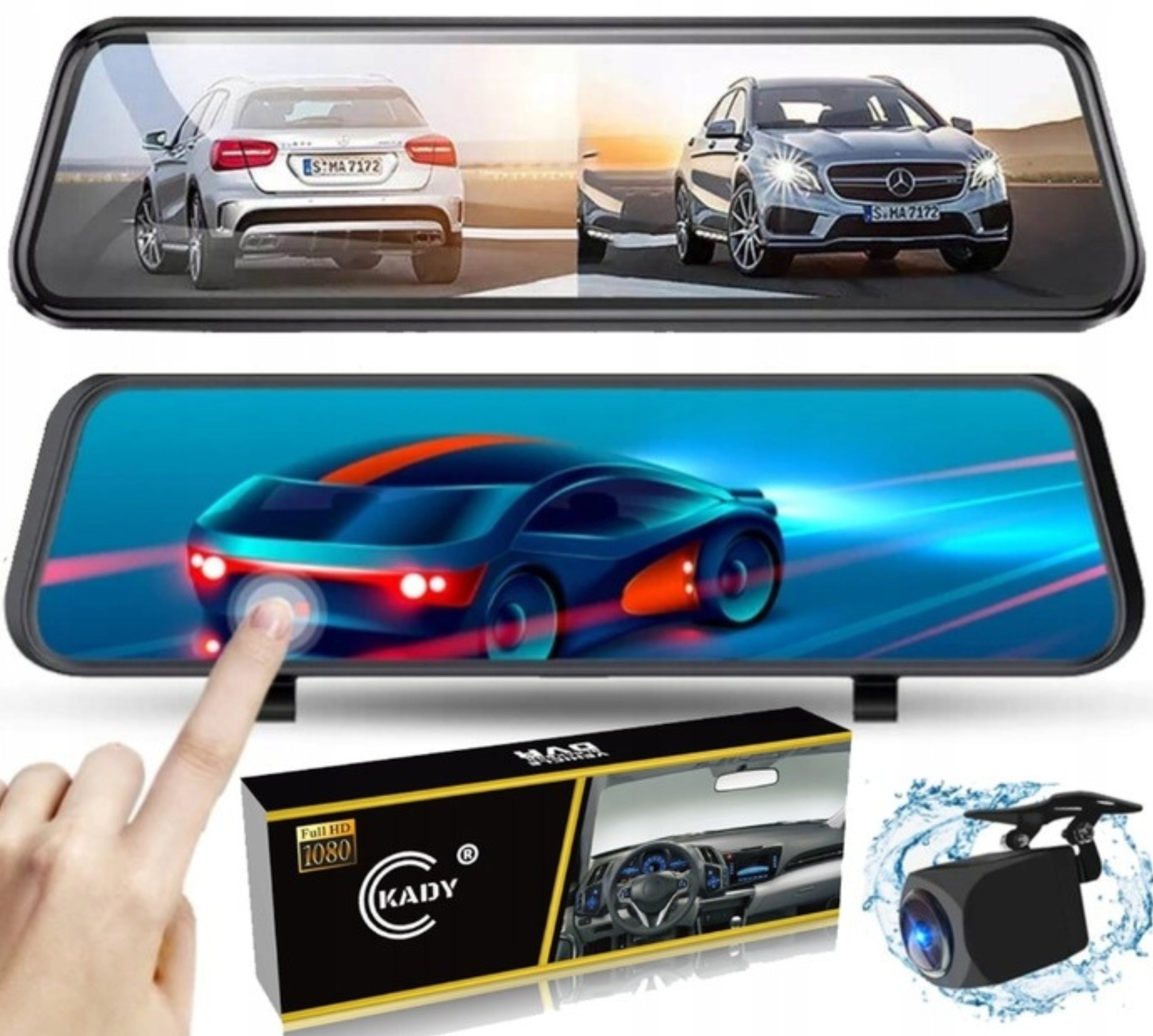 KADY RECORDER -CAR CAMERA -REVERSE- MIRROR- ALL TOUCH