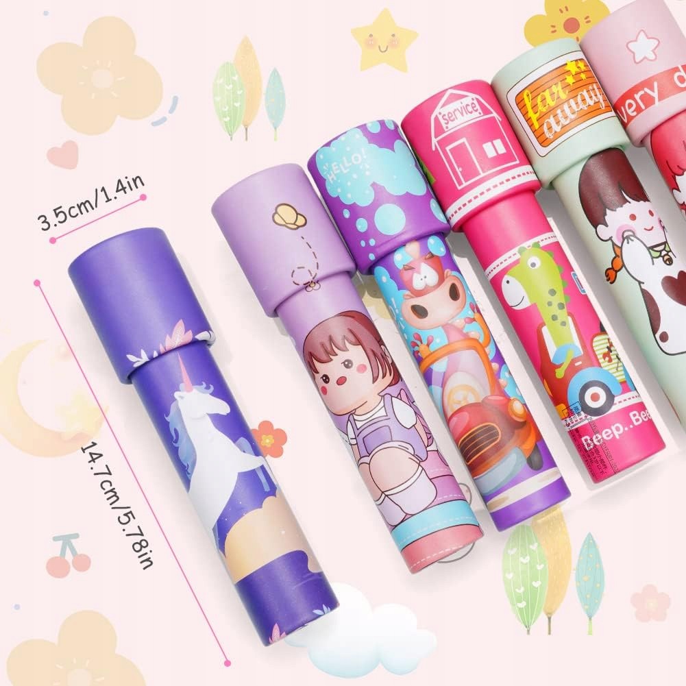 KALEIDOSCOPE SET OF COLORFUL KALEIDOSCOPES FOR CHILDREN 12 PIECES Packaging status original