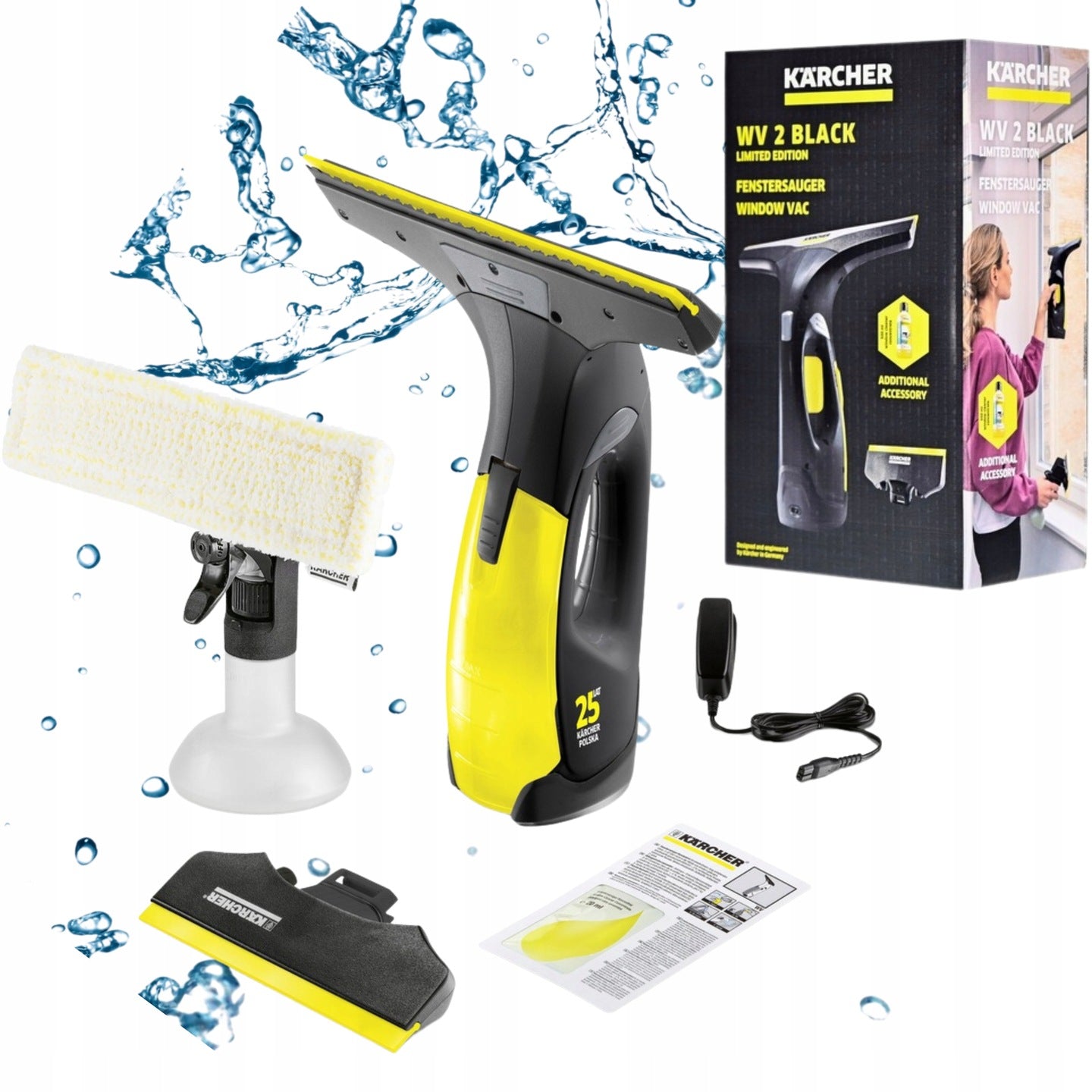 KARCHER STREAK-FREE WINDOW WASHER UNIVERSAL PREMIUM BLACK EDITION Manufacturer code 1.633-475.0