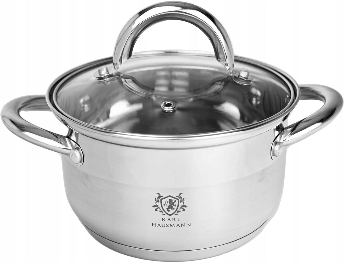 KARL HAUSMANN - Pot - Gas INDUCTION + Lid - Steel - Ø 14 1,3 L Capacity 1.3 l
