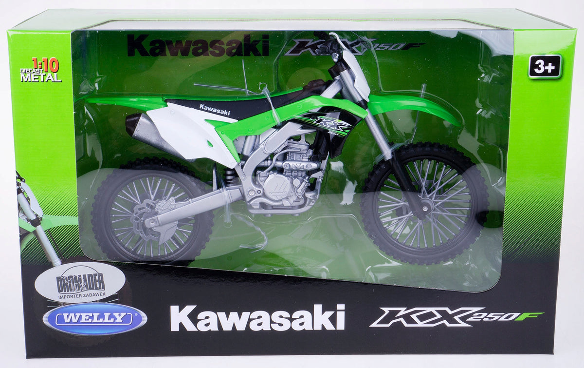 KAWASAKI KX 250F MODEL CROSS WELLY MOTORCYCLE 1:10 Packaging status original