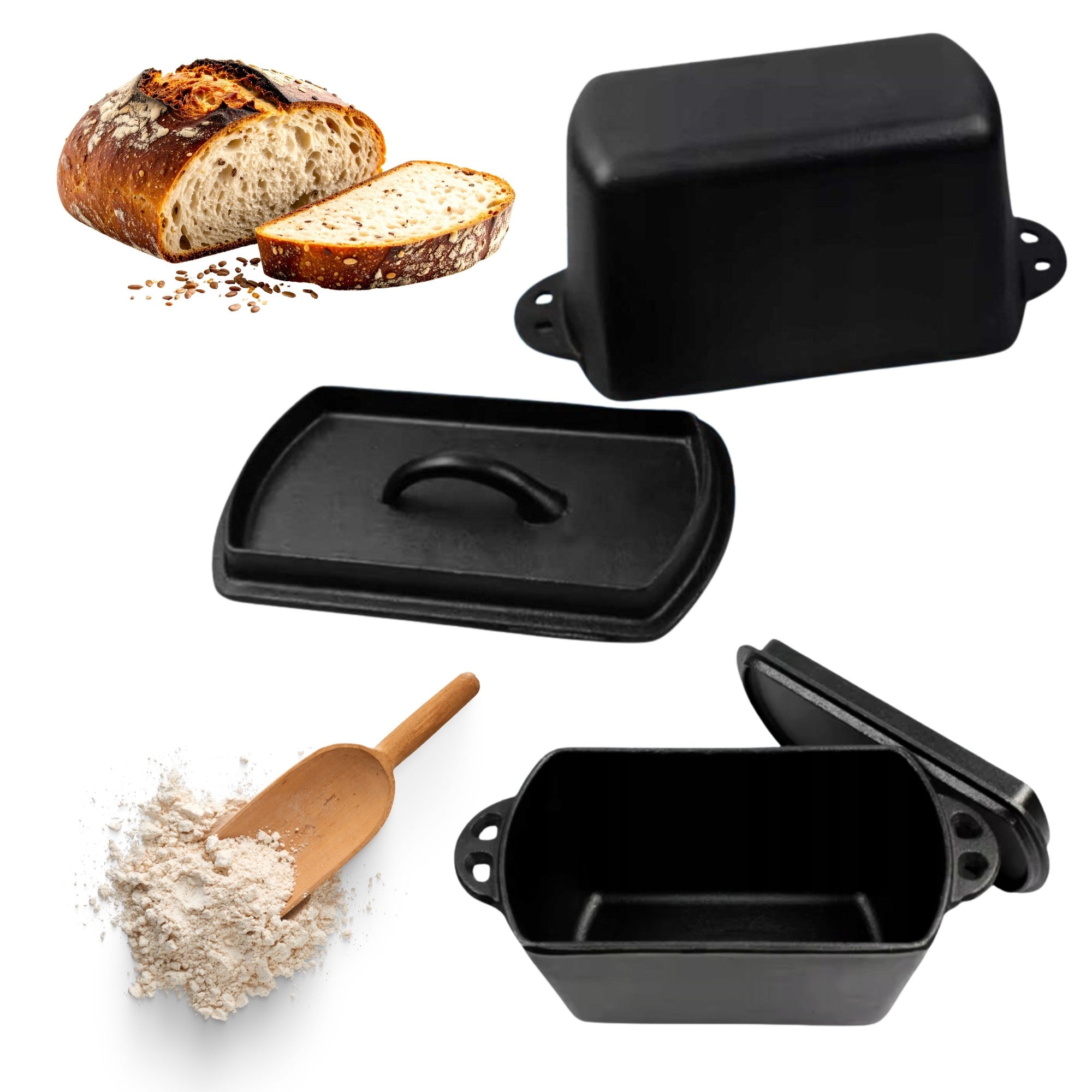 KEKSÓWKA Cast Iron Mold Baking Cake Bread Mold HAGE 29x11x13 cm Packaging status original